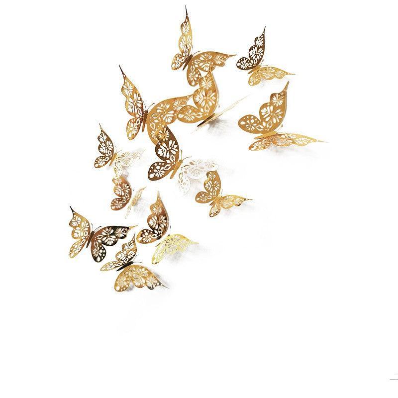12X 3D Butterfly Wall Decals Stickers Removable Kids Nursery Decoration - 7602