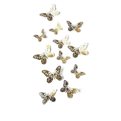 12X 3D Butterfly Wall Decals Stickers Removable Kids Nursery Decoration - 7605