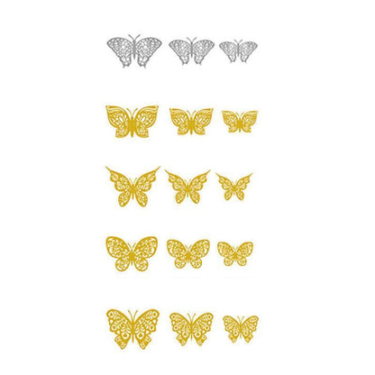 12X 3D Butterfly Wall Decals Stickers Removable Kids Nursery Decoration - 7606