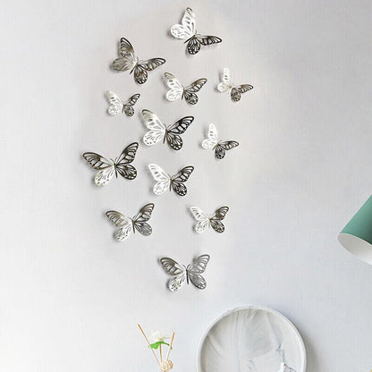 12X 3D Butterfly Wall Decals Stickers Removable Kids Nursery Decoration - 7606