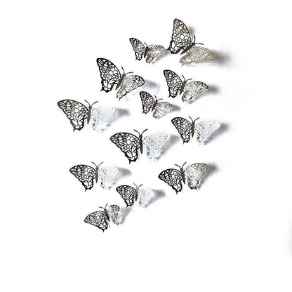 12X 3D Butterfly Wall Decals Stickers Removable Kids Nursery Decoration - 7606