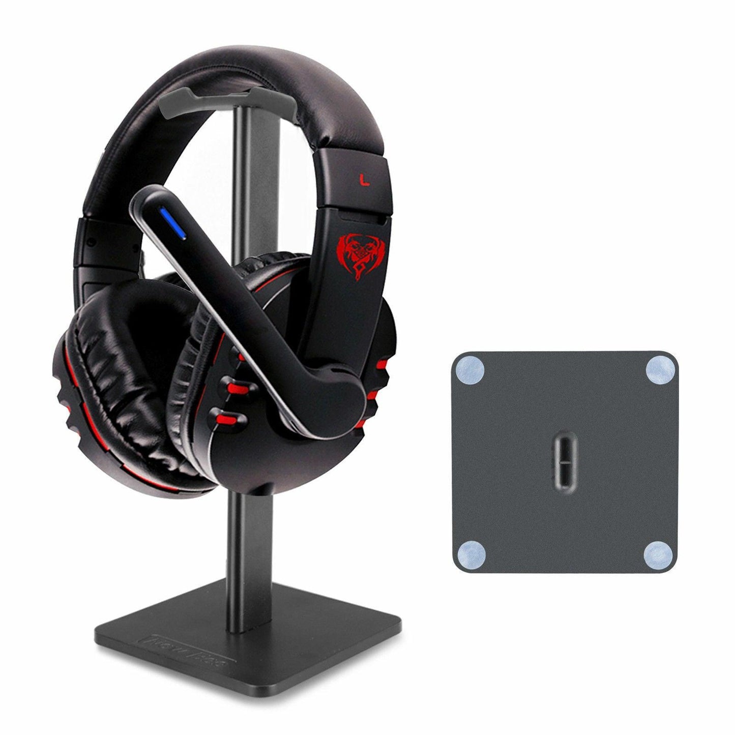 New Bee Portable Earphone Headset Hanger Holder Headphone Desk Display Stand - Black