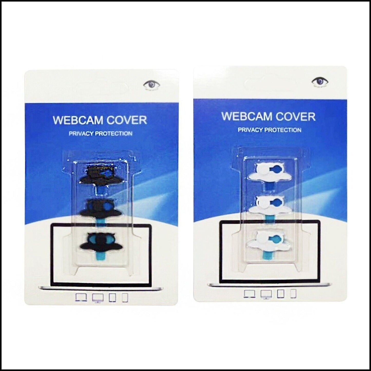 3PCS Webcam Cover Slide Ultra Thin Camera Privacy Protection for Laptop Phone - Black 3 PCS