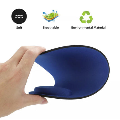 Comfort Mouse Pad with Built In Wrist Support Non Slip Ergonomic Mice Mat - Black