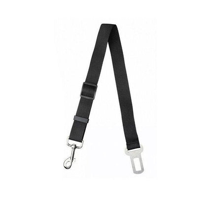 Adjustable Pet Harness Lead for Car Travel with Clip Attachment Nylon Restraint Strap - Dark Blue
