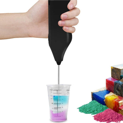 Electric Kitchen Mini Foamer Milk Frother Egg Beater Stirrer Whisk Mixer Tool - Green