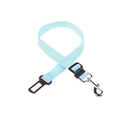 Adjustable Pet Harness Lead for Car Travel with Clip Attachment Nylon Restraint Strap - Green
