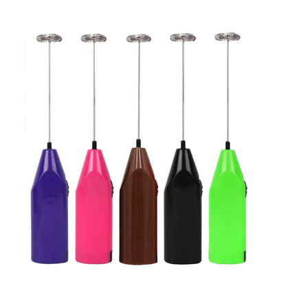 Electric Kitchen Mini Foamer Milk Frother Egg Beater Stirrer Whisk Mixer Tool - Pink