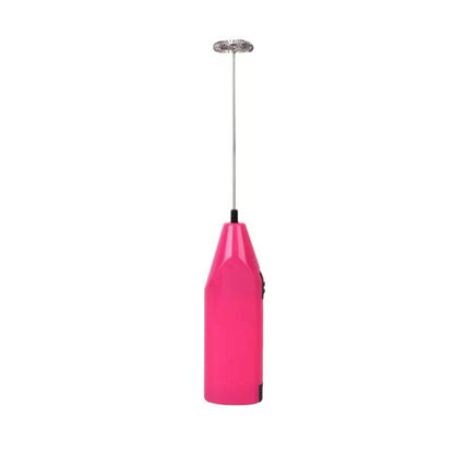 Electric Kitchen Mini Foamer Milk Frother Egg Beater Stirrer Whisk Mixer Tool - Pink
