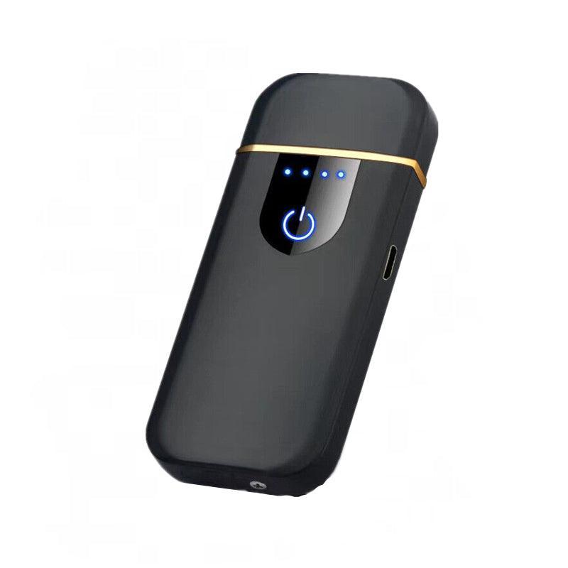 Arc Rechargeable Windproof Flameless Electronic Metal Lighter Usb Lighters Au - Silver