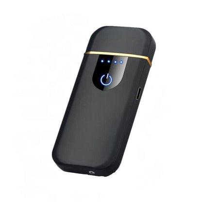 Arc Rechargeable Windproof Flameless Electronic Metal Lighter Usb Lighters Au - Silver