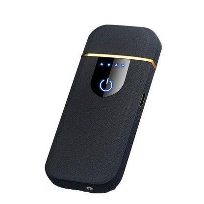 Arc Rechargeable Windproof Flameless Electronic Metal Lighter Usb Lighters Au - Silver