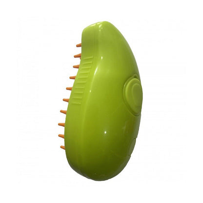 Electric Pet Hair Brush 3 in 1 Steamy Dog Cat Hair Grooming Bath Spray Tool - Yellow