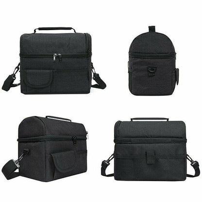 Insulated Lunch Bag Box Tote Cooler For Women Men Hot Cold Food Thermal - Blue