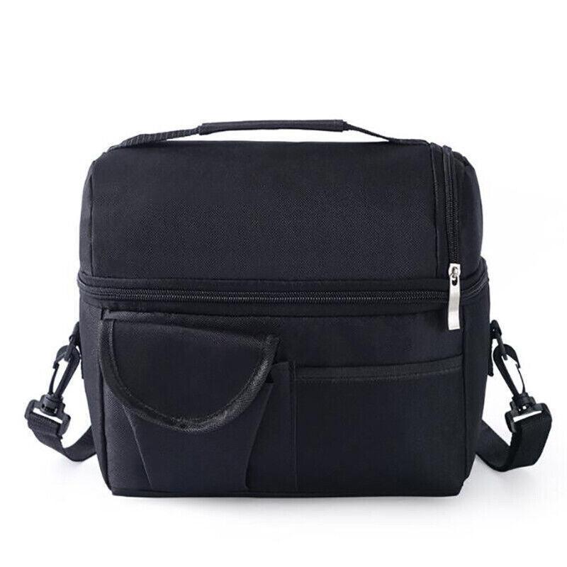 Insulated Lunch Bag Box Tote Cooler For Women Men Hot Cold Food Thermal - Blue