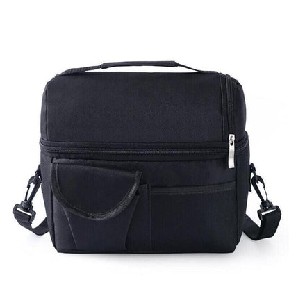 Insulated Lunch Bag Box Tote Cooler For Women Men Hot Cold Food Thermal - Blue
