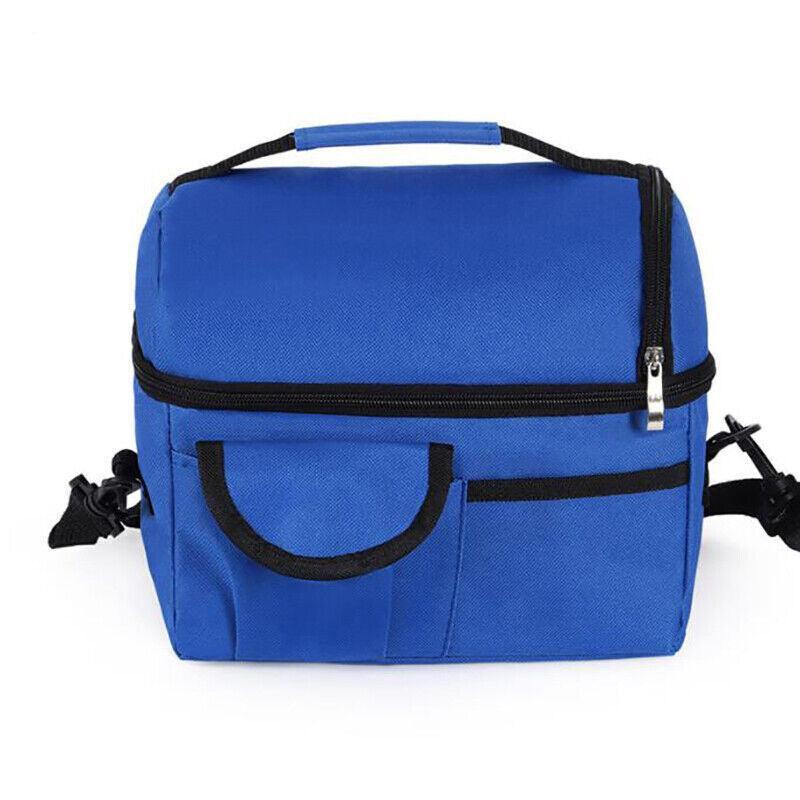 Insulated Lunch Bag Box Tote Cooler For Women Men Hot Cold Food Thermal - Red