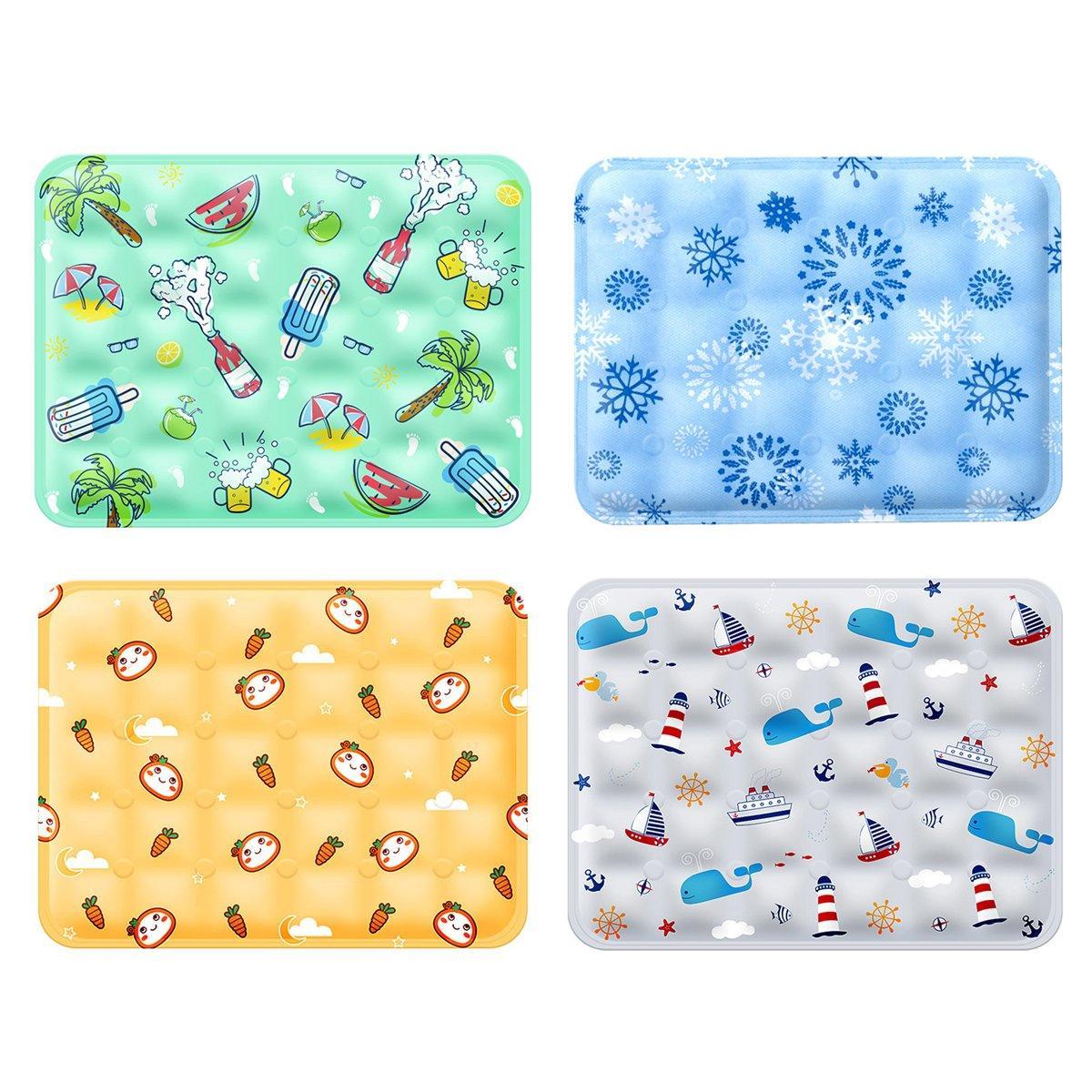 Cooling Ice Mat for Pets Summer Dog and Cat Cooling Pad Comfortable Pet Bed - Blue - 50x60cm