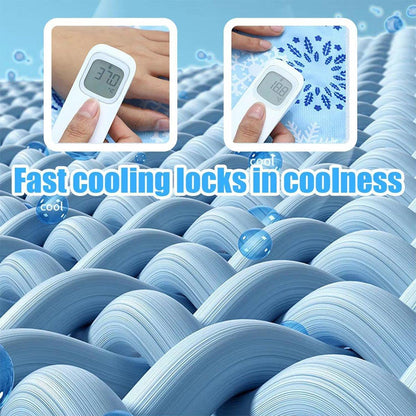 Cooling Ice Mat for Pets Summer Dog and Cat Cooling Pad Comfortable Pet Bed - Blue - 50x60cm