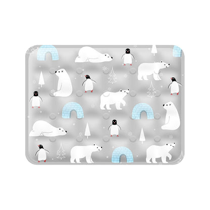 Cooling Ice Mat for Pets Summer Dog and Cat Cooling Pad Comfortable Pet Bed - Blue - 50x60cm