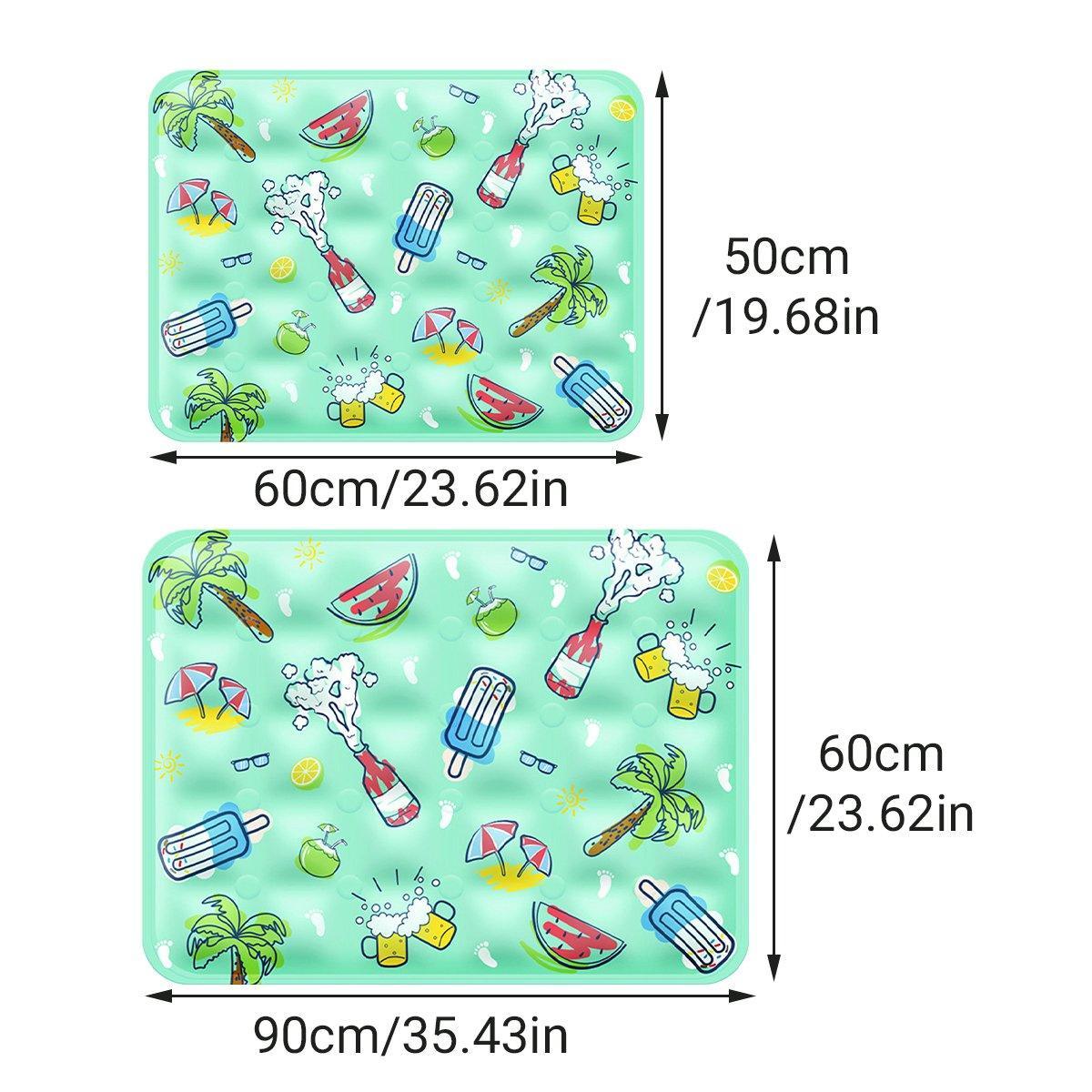 Cooling Ice Mat for Pets Summer Dog and Cat Cooling Pad Comfortable Pet Bed - Grey - 50x60cm