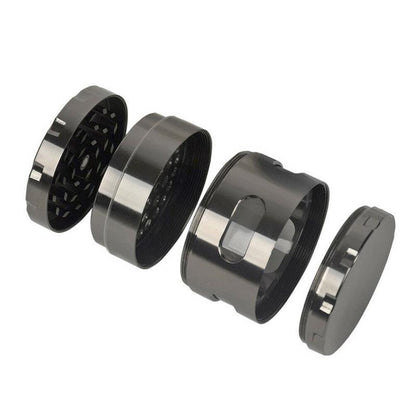 Zinc Alloy 4-Layer Aluminum Herbal Tobacco Herb Grinder Smoke Grinders Gun Black