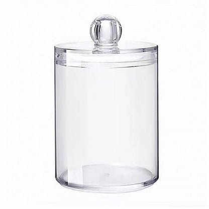 4PCS Transparent Cotton Swabs Makeup Remover Pad Storage Box Household Organizer