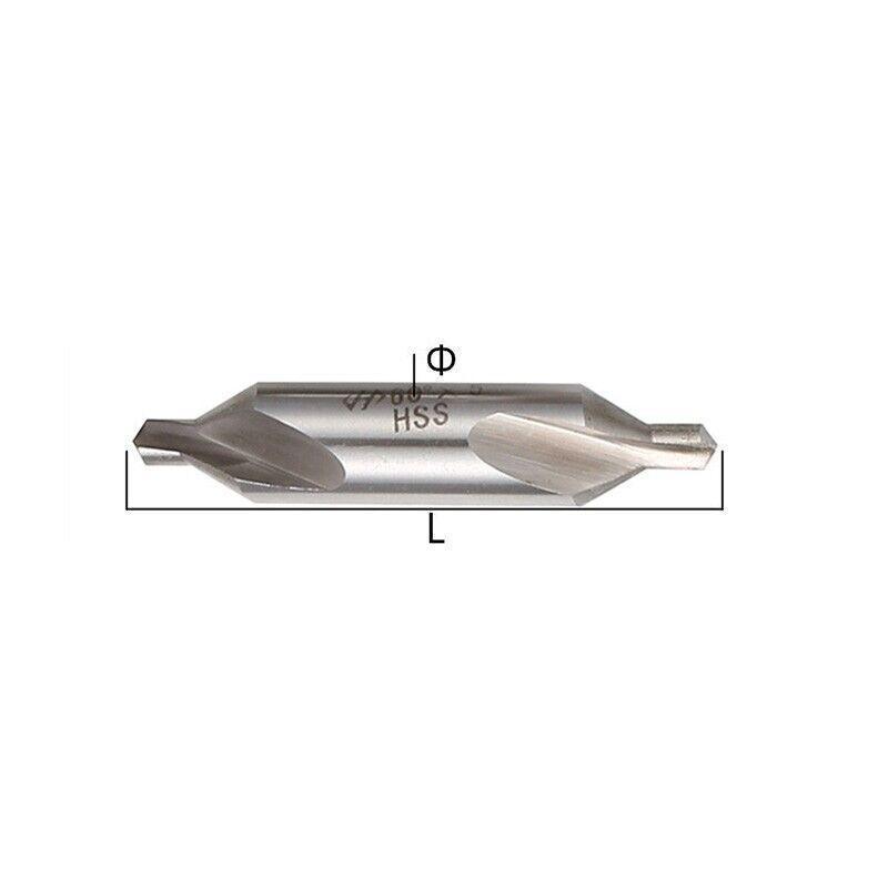 6Pcs Combined Center Drill Countersink Bit Lathe Mill Tackle Kit High Speed