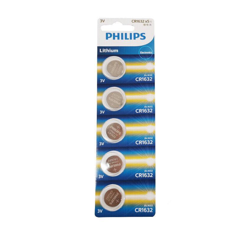 5-20Pcs Philips Cr1220 Cr1616 Cr1620 Cr1632 Cr2016 Cr2025 Cr2032 Button Battery - CR1220-5PCS