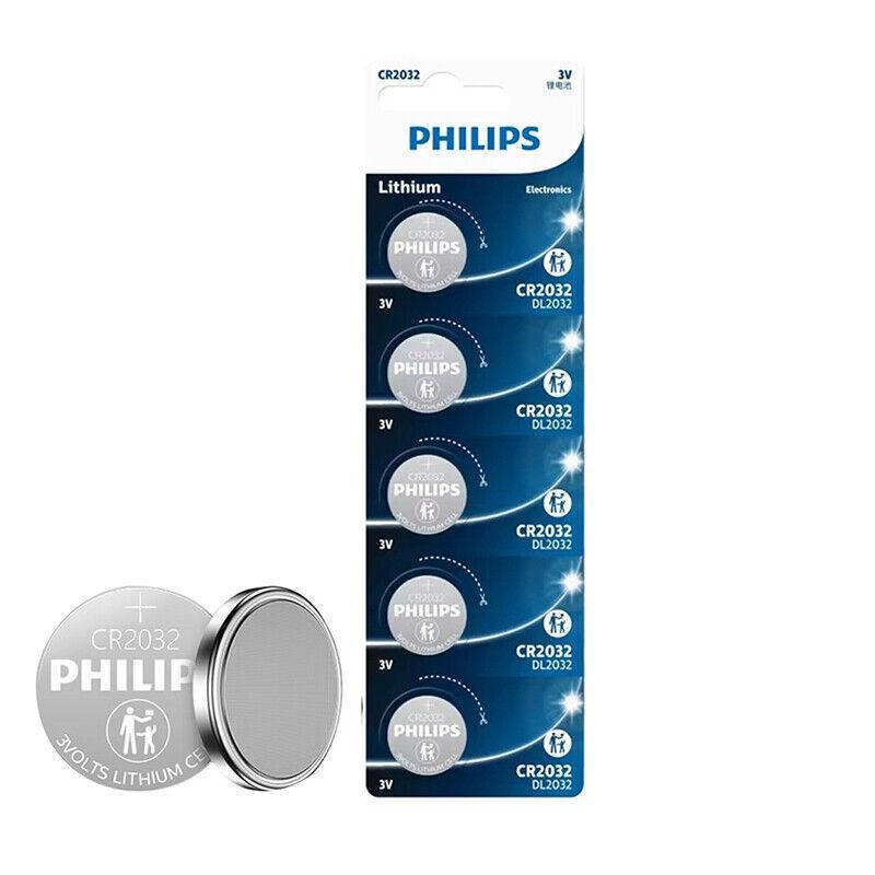 5-20Pcs Philips Cr1220 Cr1616 Cr1620 Cr1632 Cr2016 Cr2025 Cr2032 Button Battery - CR2016-5PCS