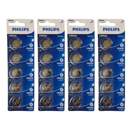 5-20Pcs Philips Cr1220 Cr1616 Cr1620 Cr1632 Cr2016 Cr2025 Cr2032 Button Battery - CR2016-5PCS