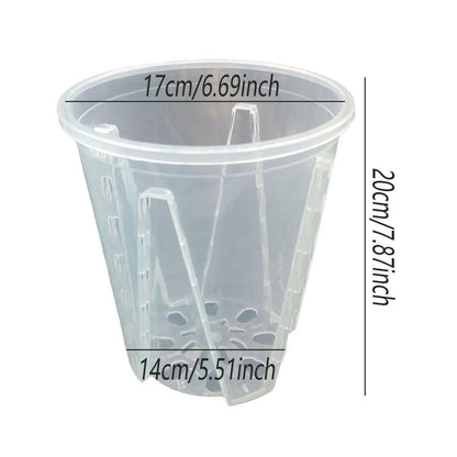 10xClear Plastic Orchid Pots with Holes for Phalaenopsis Root Aeration