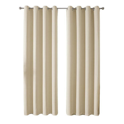 2pcs Semi Blackout Curtain Fabric Solid Colour Home Decor Drapes for Living Room - Dark Grey - 132x160cm