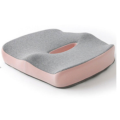 Memory Foam Seat Cushion for Office and Travel Support with Ergonomic Design - Grey
