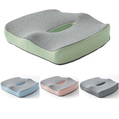 Memory Foam Seat Cushion for Office and Travel Support with Ergonomic Design - Pink