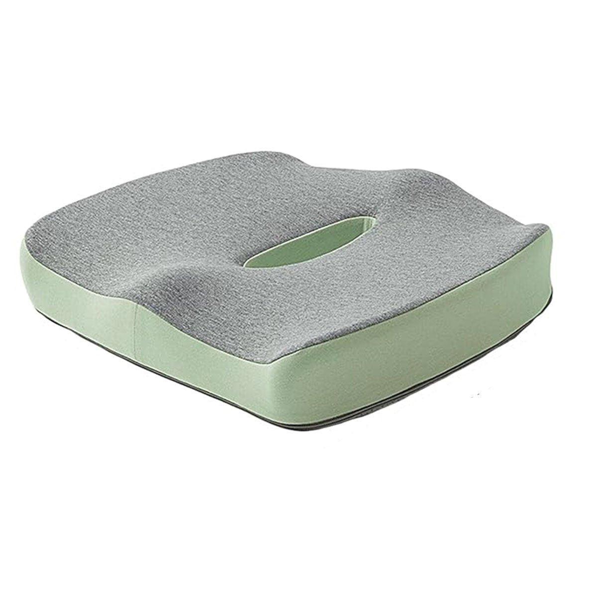 Memory Foam Seat Cushion for Office and Travel Support with Ergonomic Design - Pink
