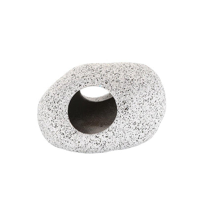 Clay Pot Aquarium Decoration Shrimp House Cichlid Breeding Tank Fish Nest - Double Hole