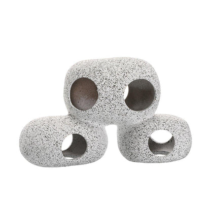 Clay Pot Aquarium Decoration Shrimp House Cichlid Breeding Tank Fish Nest - Five Holes