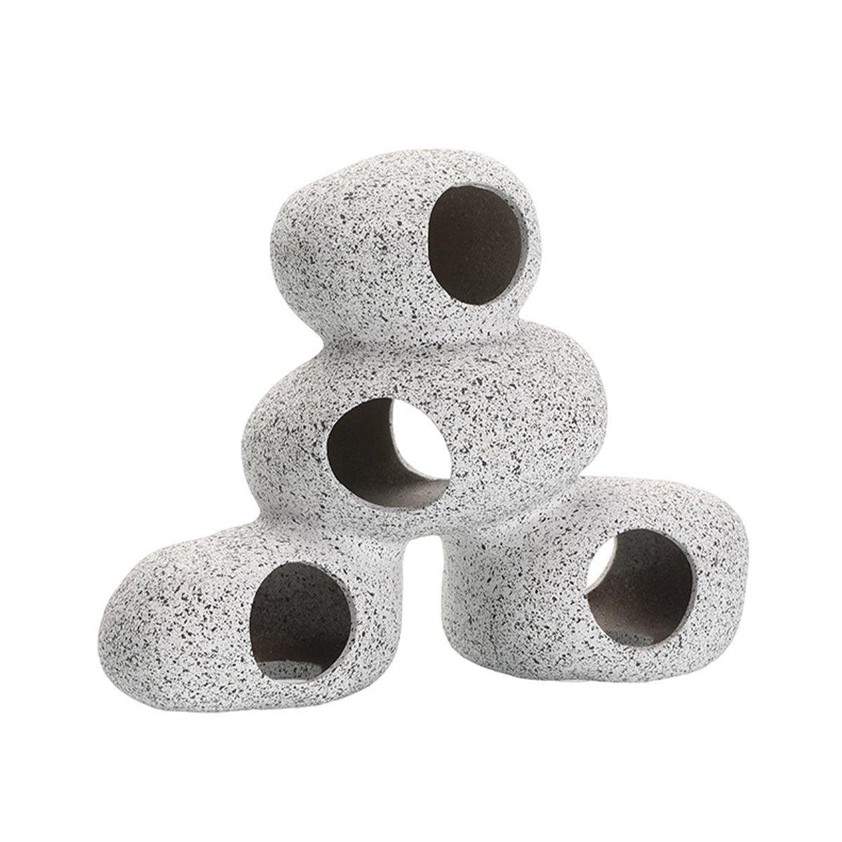 Clay Pot Aquarium Decoration Shrimp House Cichlid Breeding Tank Fish Nest - Five Holes