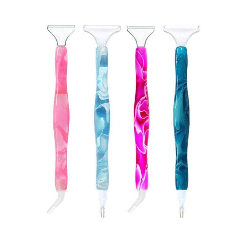 5D Resin Diamond Painting Pen Resin Point Drill Pens Cross Stitch Diy Craft Art - Purple