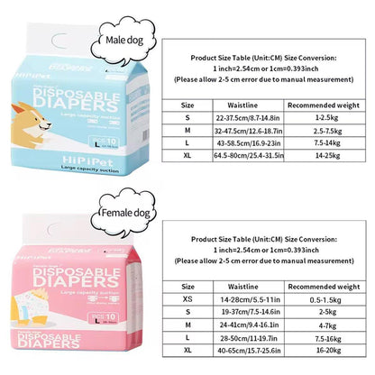 Dog Physiological Pants Pet Diaper Underwear for Hygiene and Incontinence Management - Female - XS