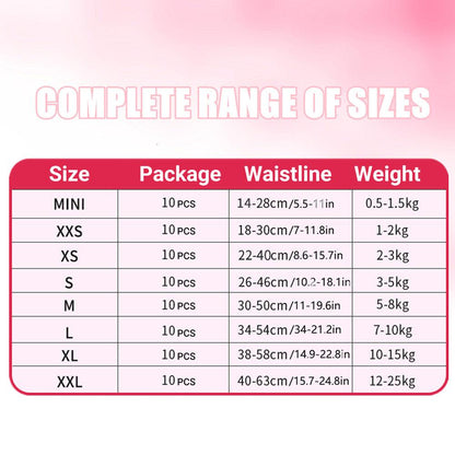 Disposable Female Dog Diapers Leakproof Breathable with Colour Indicator - S 26-46cm