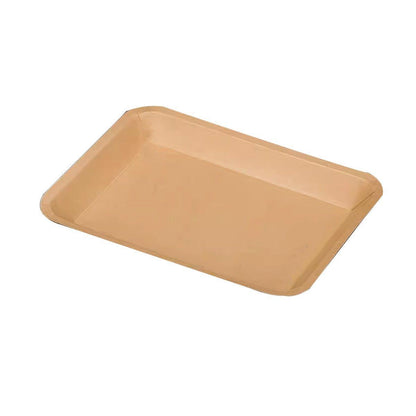100pcs Eco-friendlyKraft Paper  Trays for Fries Snacks Greaseproof Hot Dog Trays - 6#400ml