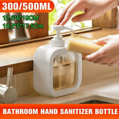 Plastic Pump Bottles For Bathroom Soap Shampoo Cream Lotion Dispenser Bottling - 300ML