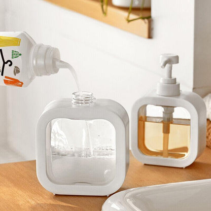 Plastic Pump Bottles For Bathroom Soap Shampoo Cream Lotion Dispenser Bottling - 500ML