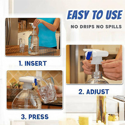 Magic Tap Automatic Electric Water Drink Milk Dispenser Beverage Spill Proof White - 1PC