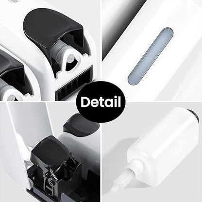 Hotel Wall Mounted Soap Dispenser Bathroom Shampoo Shower Gel Hand Soap Box - White-Double