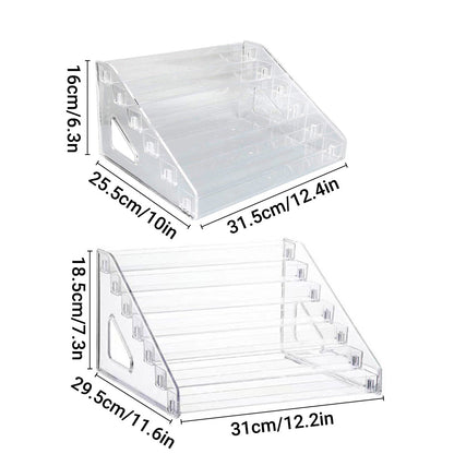 6/7 Layer Nail Polish Storage Box Multi Layer Clear Display Rack Organizer Stand - 6-Tier