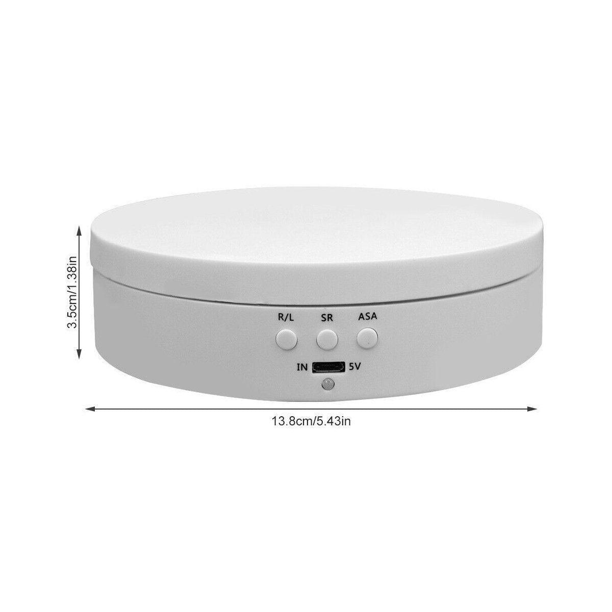 360° Rotating Electric Turntable Display Stand Jewelry Photography Show Holder