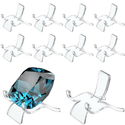 10pcs Acrylic Display Stands for Crystals Minerals Geodes Jewellery Ornament Holder - M 5.5X4.5X5cm